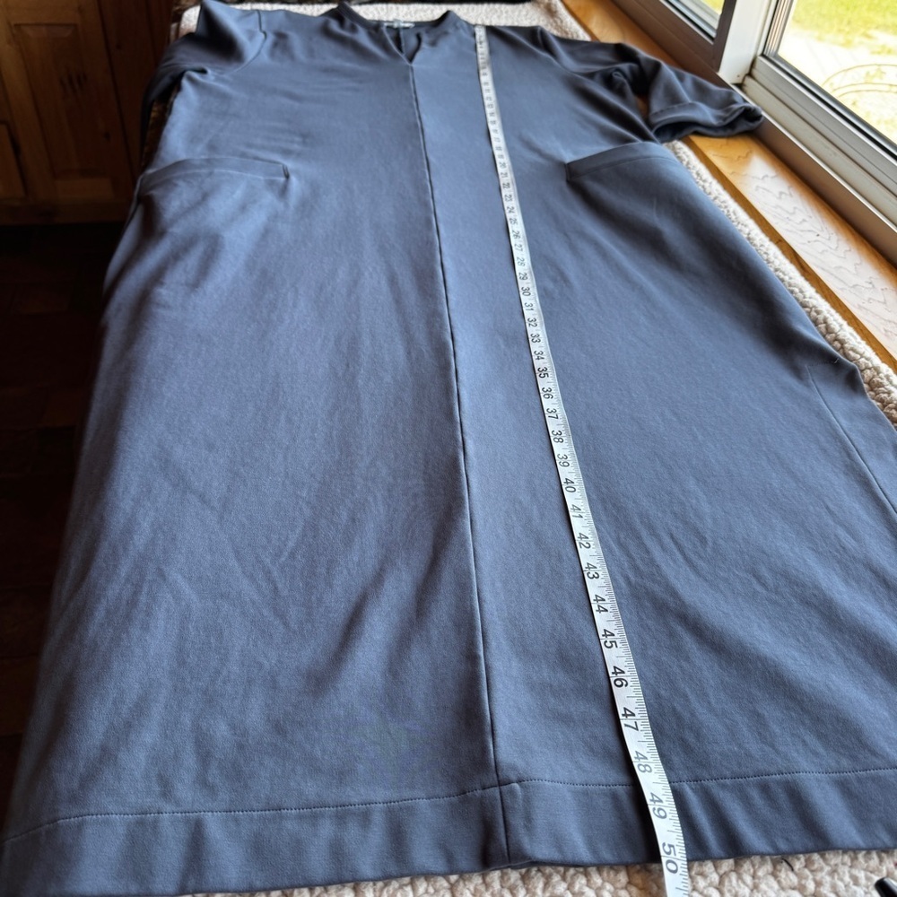 HAVEN WELL WITHIN, XL, BLUE, Dress with 3/4 sleeves, 92% cotton, casual. - Picture 8 of 11
